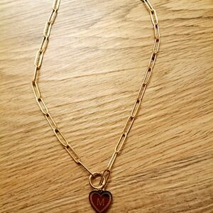 Gold Heart Pendant Necklace